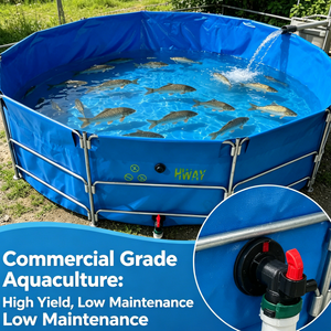 <span class=keywords><strong>Bassin</strong></span> à poissons rond en acier de 5 m avec revêtement en PVC pour l'élevage de koïs, l'aquaculture de <span class=keywords><strong>jardin</strong></span> et la conservation de poissons ornementaux - Product Image 3