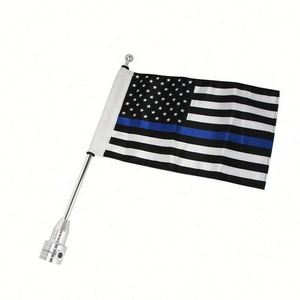 Drapeau de moto personnalisé 2024 pour bagages arrière, style fanion, pour drapeaux d'état et bannières de campagne, montage facile, avec mât en fibre de verre - Product Image 3