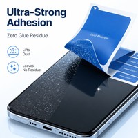 Autocollant de protection d'écran pour l'élimination de la poussière, pour l'installation de films de téléphone portable, nettoyage d'écrans LCD, emballage OEM
