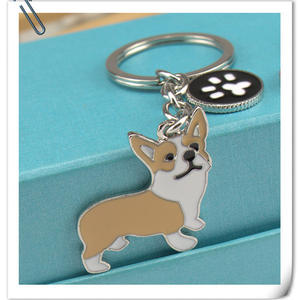 Tipos de aleación de zinc lindo perro Animal colorido Metal encanto colgante logotipo personalizado llaveros promocionales - Product Image 5
