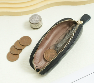 2026 Elegant Solid Color Women Genuine <b>Leather</b> Mini Coin Purse Women Mini Coin Purse Wallets Multi Colour Coin Card Storage Bag - Product Image 2