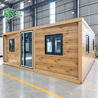 Maison mobile extensible de 20 pieds facile à installer avec chambre, cuisine et salon