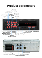 BQCC Single-Din Universelles Auto-Musikplayer-Radio mit KI-Sprachassistent FM TF AUX für MP3 USB-Eingang Freisprecheinrichtung 1 Jahr Garantie