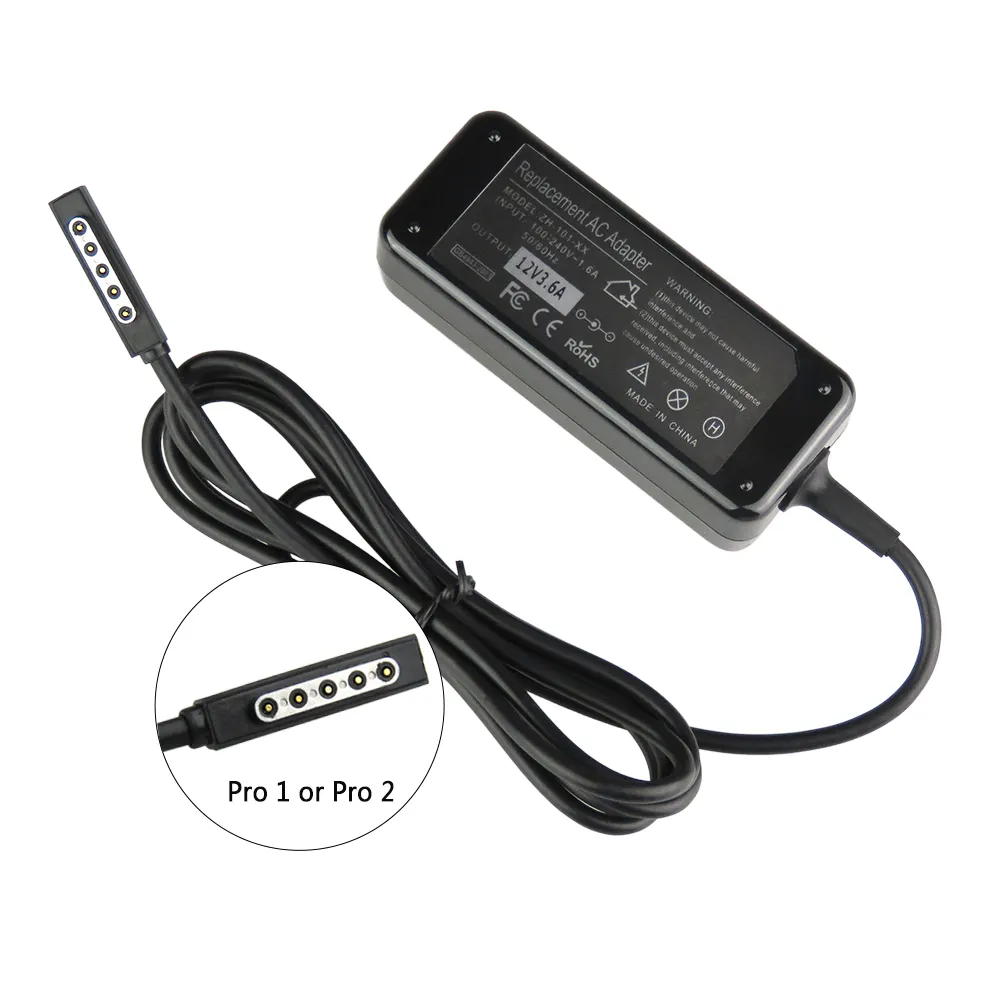 12V 3.6A AC Power Adapter Charger for Windows Microsoft Surface 1536 Tablet Pro 1 / Pro 2 / RT