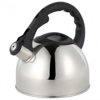 Bouilloire sifflante en acier inoxydable de 2,5 L avec poignée froide au toucher, pour tous les types de cuisinières, vente en gros d'usine