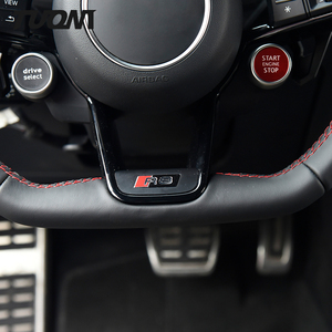 Volant en cuir pleine fleur avec boutons de démarrage/arrêt pour <span class=keywords><strong>Audi</strong></span> R8 <span class=keywords><strong>TT</strong></span> TTS 2018 2019 <span class=keywords><strong>2021</strong></span> - Product Image 3