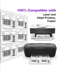 4 "* 3.33" địa chỉ nhãn 6 lên địa chỉ vận chuyển nhãn cho FBA SKU nhãn mã vạch cho máy in phun/Máy in laser tự dính A4 dán - Product Image 2