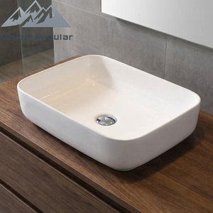 Lavabo Rectangular Moderno de Cerámica Wayon, Lavabo Artístico Ultrafino para Casa Prefabricada Minimalista, Modelo WW-YSSC - Product Image 1