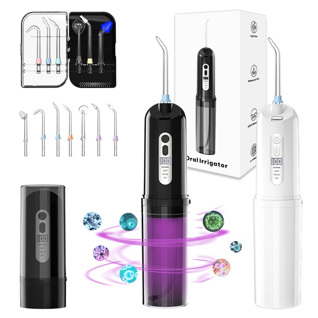 Handheld Electric Ultrasonic Smart Portable High Pressure Timed Waterproof Household Oral Cleaning Dental Water Flosser