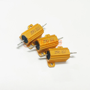 Shielded and Finned <strong>Resistor</strong> 25W 25 Watt 47/50/68/82/100/150/200/<strong>500</strong>/1K/10K <strong>Ohms</strong> RX24 Gold Aluminum Shell High Power <strong>Resistors</strong> - Product Image 4