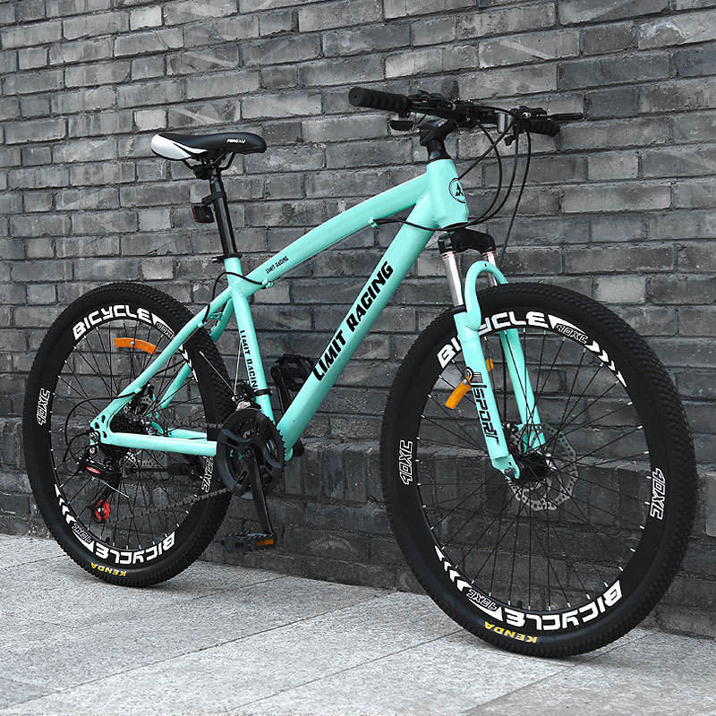 Bicicleta de carreras con absorción de impacto para adultos, 21/24/27 velocidades, cuadro de acero al carbono, bicicleta de montaña de 26 pulgadas, venta al por mayor