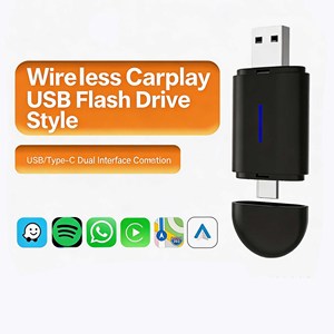 KC Certified 2-in-1 <b>Wireless</b> CarPlay & Android Auto <b>Adapter</b>, Dual USB Port Car Dongle for Wired CarPlay to <b>Wireless</b> Conversion - Product Image 2