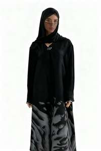 เสื้อผ้าแฟชั่นใหม่อาบายามุสลิมพร้อมผ้าโปร่งด้านเดียวสำหรับฤดูร้อนตลาดตะวันออกกลาง - Product Image 6