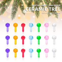 Ornement lumineux en forme de globe à facettes pour sapin de Noël en plastique, perles lumineuses multicolores, ampoules de remplacement DIY, personnalisation usine, tendance