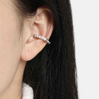 Boucles d'oreilles élégantes et populaires en argent sterling 925 avec trous d'oreille, 1 pièce, perle géométrique irrégulière faite à la main, cadeau pour femmes