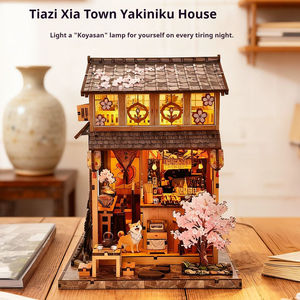 Miniatura di Ristorante Giapponese Yakitori in Stile Cabina di Legno, Scena in Miniatura 3D, Giocattolo Puzzle Fai-da-Te Artigianale - Product Image 2