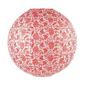Lanternes en <span class=keywords><strong>papier</strong></span> fleur rouge chinoise <span class=keywords><strong>40</strong></span> <span class=keywords><strong>cm</strong></span> 2 pièces/ensemble pour les fêtes de mariage et les décorations de restaurant artisanat en <span class=keywords><strong>papier</strong></span> chinois imprimé - Product Image 1