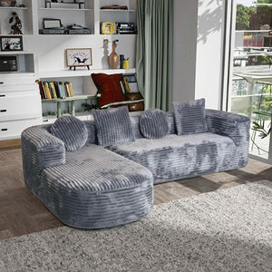 طقم أريكة مريح ومتين مكون من 3 مقاعد قابلة للإزالة، مصنوع من الإسفنج عالي الكثافة، مناسب لغرف المعيشة في الشقق - Product Image 1