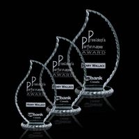 Trophées en cristal en forme de flamme personnalisés, gravés au laser, souvenirs de champions, plaque de récompense, trophée