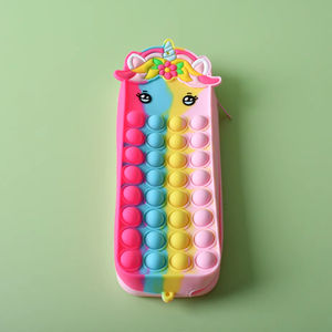 Sacs à crayons Popit Bubble Fidget en silicone <span class=keywords><strong>licorne</strong></span> 2024 pour filles et enfants - Product Image 4