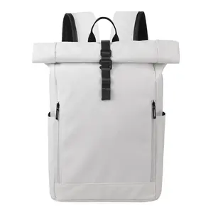 Mochila de viagem personalizada para laptop, mochila expansível de rolo superior para pessoas, mochila escolar casual para uso diurno