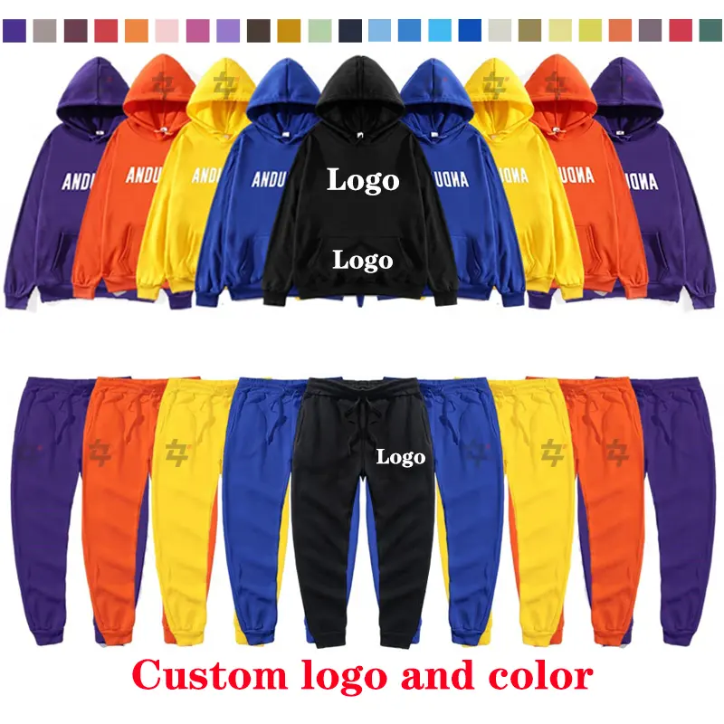 Factory Wholesale Top Quality Mens Track Suit Sets Hoodies Customized Logo Pattern Color Materials Custom Hoodie for Men