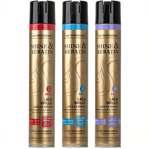Laca para el Cabello Shine & Keratin Gloss Lacquer con Fijación Normal y Protección Contra la Humedad - Product Image 2