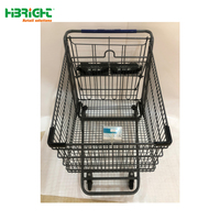 Carrinho de Compras de Metal de Alta Qualidade com Design de Cesta em Malha, Estável, Durável e à Prova de Ferrugem, com Alça Ergonômica