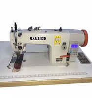 Machine à coudre pour cuir RN-0303DD, machine à coudre pour vêtements bruts, machine à coudre informatisée à aiguille simple et à lit plat pour canapés