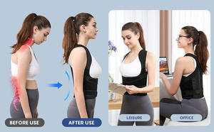 Sabuk penopang pinggang neoprena Pria Wanita, sabuk penopang pelindung tulang belakang koreksi tulang belakang dan penguat nyeri tubuh tali ganda - Product Image 4