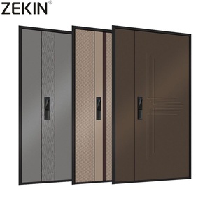 Zekin Security door Hot Selling Cheap Modern Finished As2047 Certified Aluminum Alloy Glass Entry Door - Product Image 1