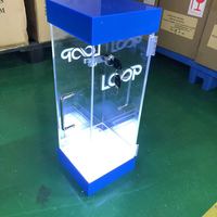 Boîte à bouteilles verrouillable en acrylique transparent avec logo personnalisé, pour utilisation en boîte de nuit, pré-assemblée, avec clés métalliques