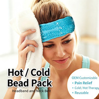 Enveloppe de glace personnalisée réglable pour la migraine, compresse de gel froid pour le front, soulagement des maux de tête, des tensions et des douleurs sinusales