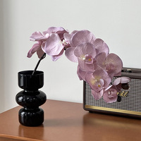 Arrangement d'orchidées Phalaenopsis artificielles, réaliste, fait main, en plastique, centre de table floral moderne, décoration de mariage et de maison