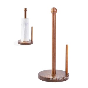 Solid Wood <b>Kitchen</b> <b>Paper</b> Towel Holder Natural Color Multi Function For <b>Kitchen</b> Storage - Product Image 4