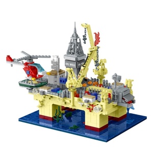 Kit de Construcción de Bloques de Ladrillos de Arquitectura de Plataformas Petroleras Marinas con Luces LED 2024, Juguete de Construcción para Niños, Bloques para Plataformas de Perforación Marinas - Product Image 2