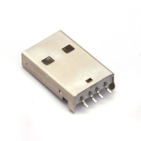 USB 2,0 macho tipo A USB PCB conector enchufe 180 grados SMT macho USB conectores 4 pines SMD