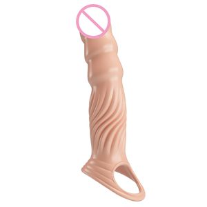 PRETTY <span class=keywords><strong>LOVE</strong></span> Hochwertige TPE Verzögerungs-Kondomhüllen Wiederverwendbar Waschbar für Männer Vergrößerung Langzeit-Sex-Verlängerer Penis Sexspielzeug - Product Image 3