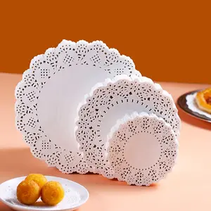 Düğün parti tatlı Placemat yuvarlak kağıt Doily/Doyley kek gıda için tüm inç renkli Doilies