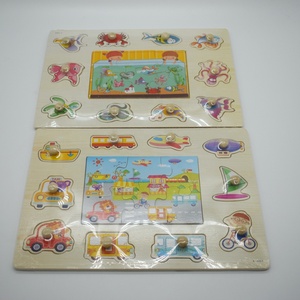 Gioco Educativo per Bambini Piccoli Puzzle in Legno con Animali della Fattoria Puzzle con Manopole Educativo Alfabeto Numeri Puzzle in Legno per Neonati - Product Image 4