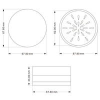 Pot à poudre libre vide noir mat élégant et minimaliste, personnalisable avec votre marque, transparent, classique, pour maquillage et cosmétiques LP4013B