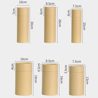 Tube en papier kraft imprimé personnalisé contenants biodégradables pour cosmétiques faits à la main emballage cylindrique jetable brun logo push-up