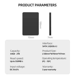 P3 2TB ฮาร์ดดิสก์แบบโซลิดสเตทภายในขนาด 2.5 นิ้ว SATA III ความเร็วสูง 560/530MB/s สำหรับอัปเกรดพื้นที่จัดเก็บข้อมูลในแล็ปท็อป/เดสก์ท็อป - Product Image 2