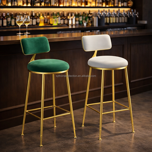 Nuevo Taburete de <span class=keywords><strong>Bar</strong></span> de Terciopelo Suave SYT para <span class=keywords><strong>Bar</strong></span> en la Azotea, 87 cm de Altura Total, Taburete para Hotel de Lujo, <span class=keywords><strong>Sky</strong></span> <span class=keywords><strong>Bar</strong></span> - Product Image 1