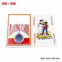 Jeu de cartes géant 8X Jumbo personnalisé, cartes de poker de qualité supérieure 37x26cm avec boîte en papier pour les fêtes de famille et les spectacles