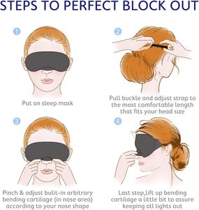 Masque de sommeil fait main avec finition de couture soignée, ajustement ergonomique, stock disponible, directement de l'usine - Product Image 3