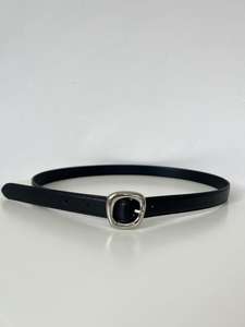 เข็มขัดผู้หญิงย้อนยุคดีไซน์แคบสีทองและสีเงินเข็มขัดหนังธรรมชาติเสื้อชุดกระโปรงกางเกงตกแต่ง - Product Image 3