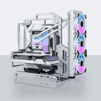 Socooler Home E-Sports Room SOC-A-360 Mid Tower ATX Computer Case Open Chassis Aluminum Alloy Side Panel Window Gaming Stock