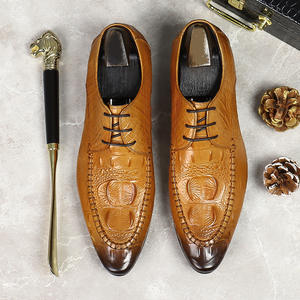 Zapatos Derby de Vestir Formales de Negocios de Cuero Genuino para Hombre, Estilo de Moda de Alta Gama, Más Vendidos - Product Image 1