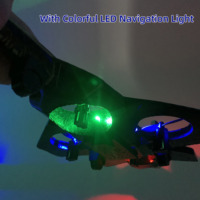 Avion télécommandé AiJH pour enfants débutants, vente en gros, avion de jouet LED, avion télécommandé à vol stationnaire automatique, jouet chasseur